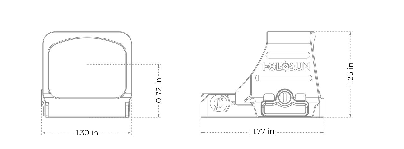 Holosun HS507COMP Competition Handgun Sight 1 HS507Comp Dimensions