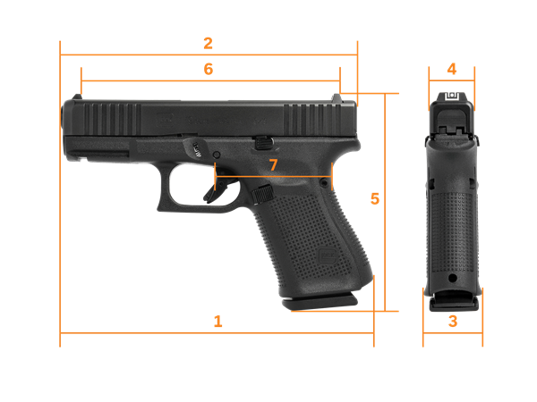 Glock 19 Gen5 Dimensions